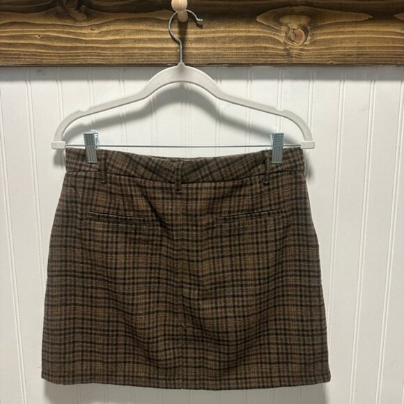 Plaid Mini Skirt Sz L preppy academia - Picture 2 of 5